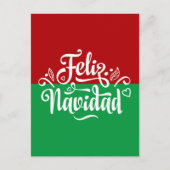 Minimalistische Feliz Navidad Spaanse kerst Briefkaart (Voorkant)