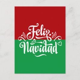 Minimalistische Feliz Navidad Spaanse kerst Briefkaart