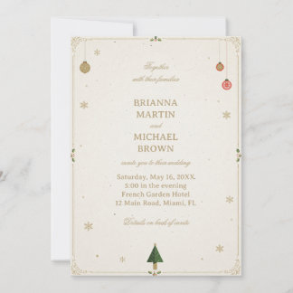 Minimalistische Festieve Kerst Golden Charme Kaart