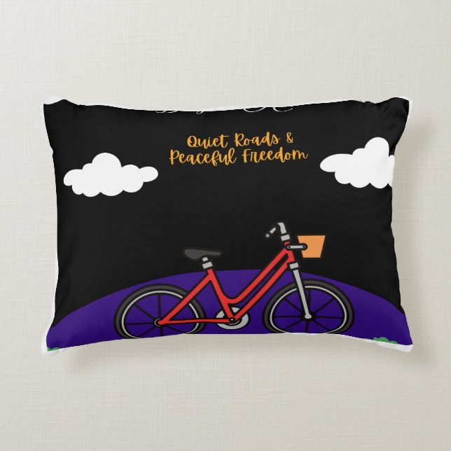 Minimalistische Fiets Kunst Design Accent Kussen (Voorkant)