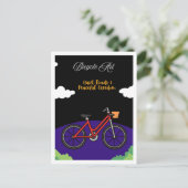 Minimalistische Fiets Kunst Design Briefkaart (Staand voorkant)