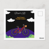 Minimalistische Fiets Kunst Design Briefkaart (Achterkant)