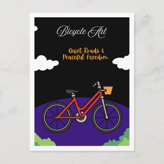 Minimalistische Fiets Kunst Design Briefkaart (Voorkant)