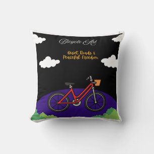 Minimalistische Fiets Kunst Design Kussen