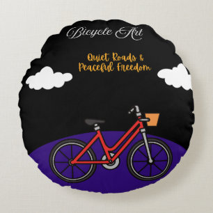 Minimalistische Fiets Kunst Design Rond Kussen