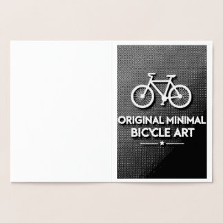 Minimalistische Fiets Kunst Folie Kaarten