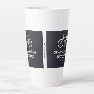Minimalistische Fiets Kunst Latte Mok