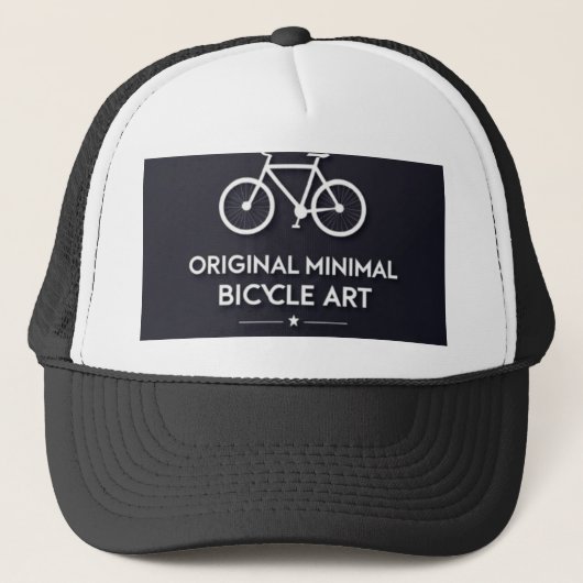 Minimalistische Fiets Kunst Trucker Pet (Voorkant)