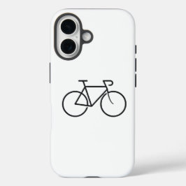 Minimalistische fiets ontwerp telefoonhoes iPhone 16 hoesje