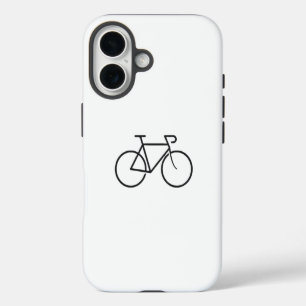 Minimalistische fiets ontwerp telefoonhoes iPhone 16 hoesje