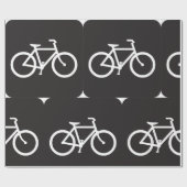 Minimalistische fiets zwart-wit fiets symbool cadeaupapier (Vlak)