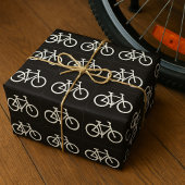 Minimalistische fiets zwart-wit fiets symbool cadeaupapier