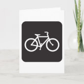 Minimalistische fiets zwart-wit fiets symbool kaart (Voorkant)