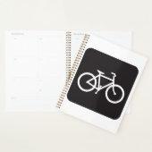 Minimalistische fiets zwart-wit fiets symbool planner (Display)