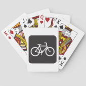 Minimalistische fiets zwart-wit fiets symbool pokerkaarten (Achterkant)