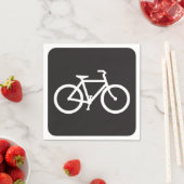 Minimalistische fiets zwart-wit fiets symbool servet (Insitu)