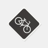 Minimalistische fiets zwart-wit fiets symbool servet (Hoek)