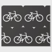 Minimalistische fiets zwart-wit fietssymbool cadeaupapier (Vlak)
