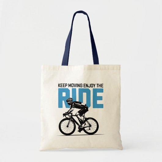 Minimalistische fietser tote bag (Voorkant)
