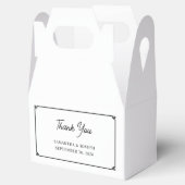 Minimalistische fijne Griekse sleutel grens bruilo Bedankdoosjes (Geopend)