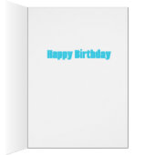 Minimalistische Filaree Heart Wenskaart - Blauw (Binnen (Rechts))