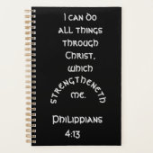 Minimalistische Filippenzen 4:13 Bijbelvers Planner (Voorkant)