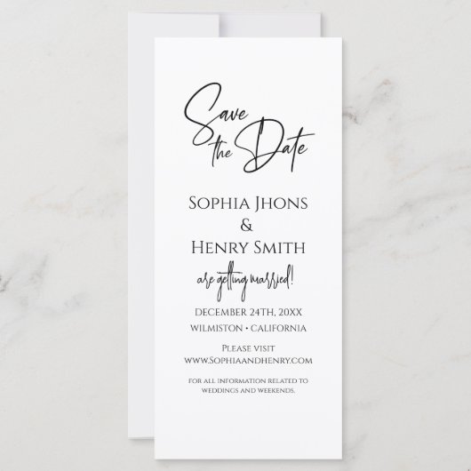 Minimalistische filmstripfotocabine Sla de datum o (Achterkant)