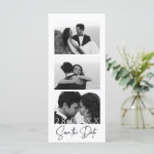 Minimalistische filmstripfotocabine Sla de datum o (Staand voorkant)