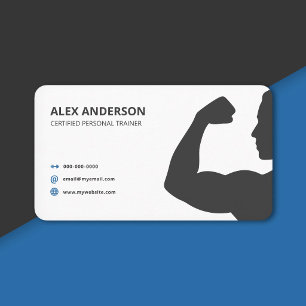 Minimalistische fitness personal trainer  visitekaartje