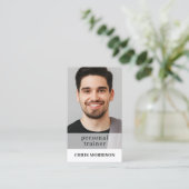 Minimalistische Fitness QR Code Persoonlijke Train Visitekaartje (Staand voorkant)