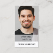 Minimalistische Fitness QR Code Persoonlijke Train Visitekaartje (Voorkant)