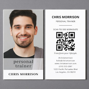 Minimalistische Fitness QR Code Persoonlijke Train Visitekaartje