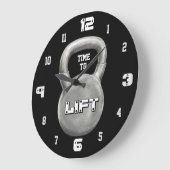 Minimalistische fitnessmotivatie grote klok (Hoek)