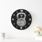Minimalistische fitnessmotivatie grote klok (Huis)