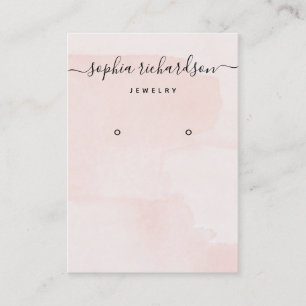 Minimalistische Flair Blush   Oorbel Display Kaart Visitekaartje