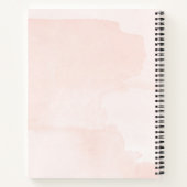 Minimalistische flair | Blush Waterverf en script Notitieboek (Achterkant)