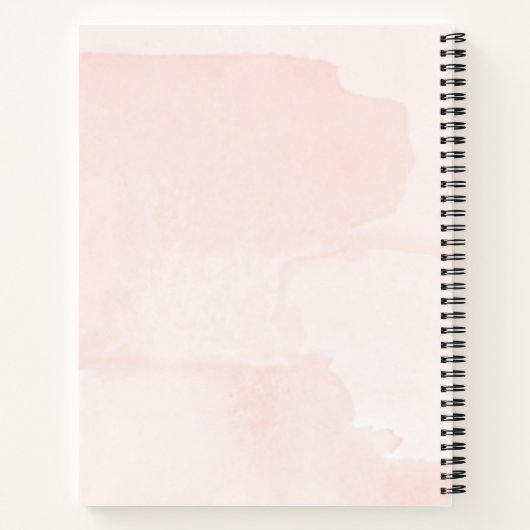 Minimalistische flair | Blush Waterverf en script Notitieboek (Achterkant)