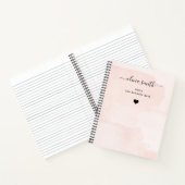 Minimalistische flair | Blush Waterverf en script Notitieboek (Binnen)
