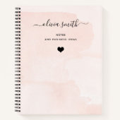 Minimalistische flair | Blush Waterverf en script Notitieboek (Voorkant)