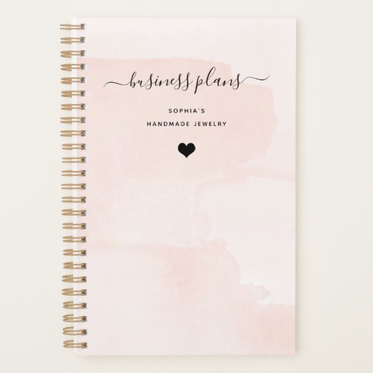 Minimalistische flair | Blush Waterverf en script Planner (Voorkant)