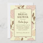 Minimalistische Floral bruids douche uitnodiging (Voorkant)