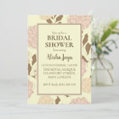 Minimalistische Floral bruids douche uitnodiging (Staand voorkant)