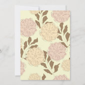 Minimalistische Floral bruids douche uitnodiging (Achterkant)