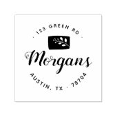 Minimalistische Floral Family Rubber Stamp Zelfinktende Stempel (Design)