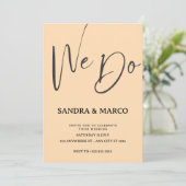 Minimalistische Floral huwelijksuitnodiging Kaart (Staand voorkant)