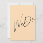 Minimalistische Floral huwelijksuitnodiging Kaart (Achterkant)