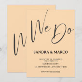 Minimalistische Floral huwelijksuitnodiging Kaart (Voorkant / Achterkant)