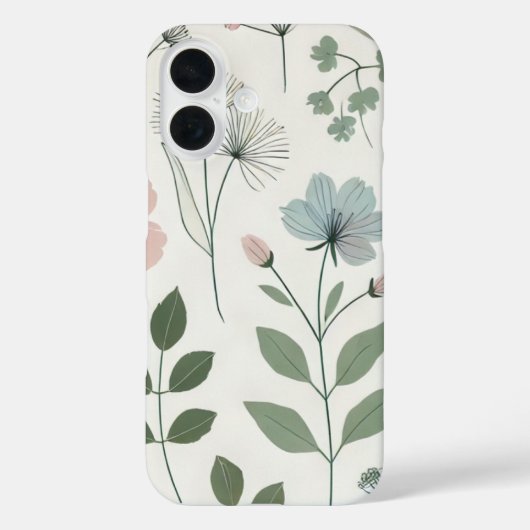 Minimalistische Floral iPhone hoesje (Achterkant)