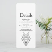 Minimalistische Floral Line Art Botany Monochrome Kaart (Staand voorkant)