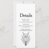 Minimalistische Floral Line Art Botany Monochrome Kaart (Voorkant)